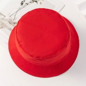 Y2K Red Bucket Vintage Hat